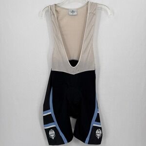 Bianchi Milano Cycling Bib Shorts Mens XL Black Celeste Padded Made in Italy
